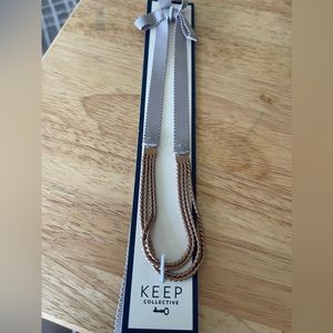 Keep Collective Grosgrain and Rose Gold Multi Chain Neckace